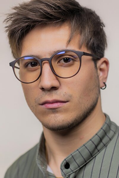 B-Block نظارات شاشة واقية من Bubo Everest مستديرة باللون البني غير اللامع مع ...