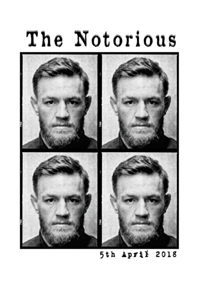Universal Ünlü "conor Mcgregor"" Mugshot 2018 Tablo Ahşap Poster Dekoratif
