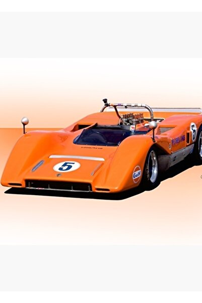 Universal 1969 Mclaren M8c Racing Car Tablo Poster din lemn decorativ