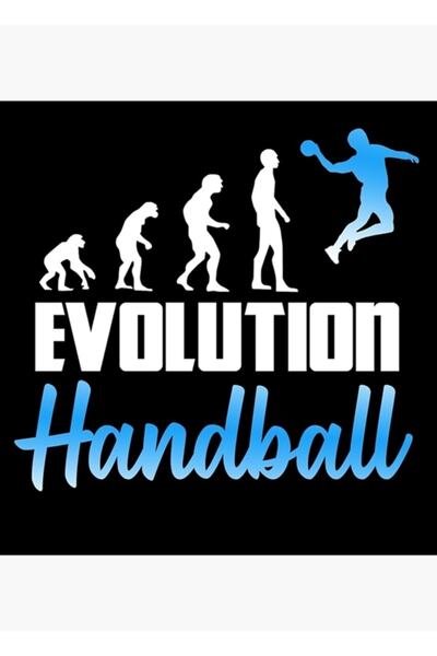 Universal Επιτραπέζια αφίσα Evolution Handball Ιδέα δώρου για τον οίκο Ξύλινη...