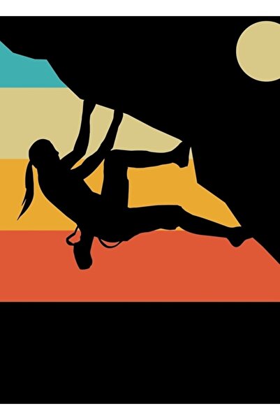 Universal Retro Climbing Bouldering Boulderer Climber Free Speed Table Poster...