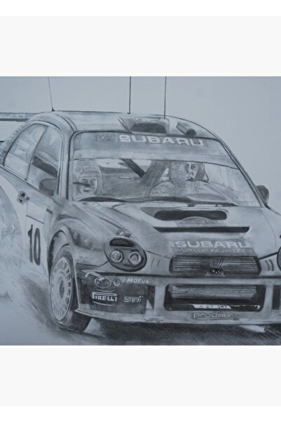 Universal Subaru Impreza Wrc 2002 Ξύλινη διακοσμητική αφίσα για το τραπέζι