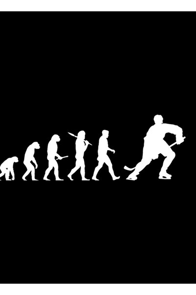 Universal Αστεία εκτύπωση Evolution of Ice Hockey - Δώρο για λάτρεις του χόκε...