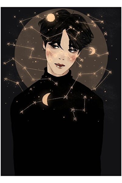 Universal Τζιμίν. Επιτραπέζια Ξύλινη Διακοσμητική Αφίσα Κωδ.5561