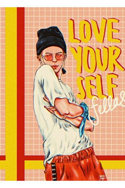 Universal Αγαπήστε τον εαυτό σας, φίλοι! Επιτραπέζια Ξύλινη Διακοσμητική Αφίσ...