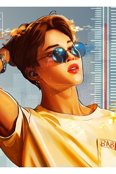 Universal Sunshine Baby - Ξύλινη Διακοσμητική Αφίσα Ζωγραφικής Jimin Κωδ.2289