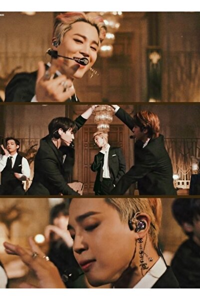 Universal Poster decorativ din lemn cu pictură estetică aurie Jimin Cod2752