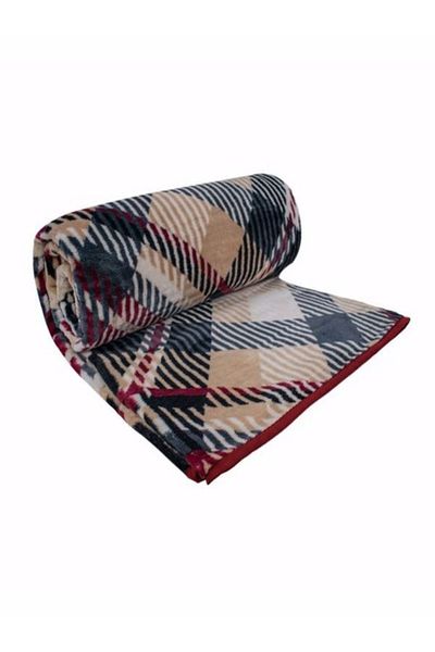 MİNK Lacasa 200x240 Beige Double Polyester Blanket - 1078