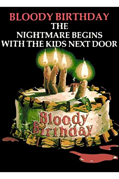 Universal Διακοσμητική ξύλινη αφίσα για γενέθλια με αιματηρό θέμα