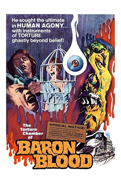 Universal Διακοσμητική Ξύλινη Αφίσα Τραπεζογραφίας Baron Blood