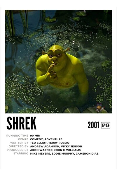 Universal Shrek Tablo Ahşap Poster Dekoratif