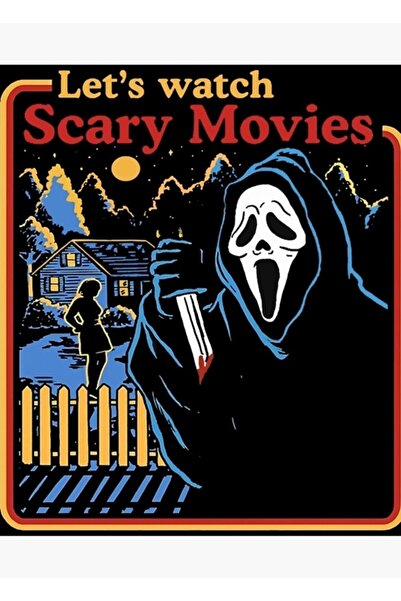 Universal Korkunç Filmler Scream Horror Tablo Ahşap Poster Dekoratif Izleyelim