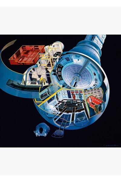 Universal 2001: O hartă a navei de aventură spațială, tablou, poster din lemn...