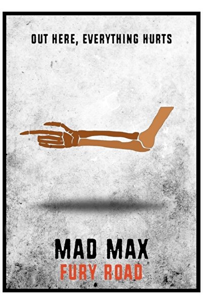 Universal Poster cu braț de schelet Mad Max, tablou decorativ din lemn