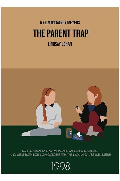 Universal The Parent Trap Minimalist Movie Poster Painting Wooden Poster Deco...