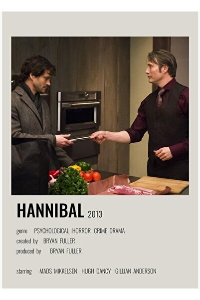 Universal Hannibal Minimalist Poster Tablo Ahşap Poster Dekoratif