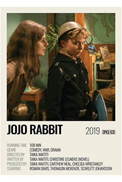 Universal Αφίσα ταινίας Jojo Rabbit (2019) Ξύλινη διακοσμητική αφίσα