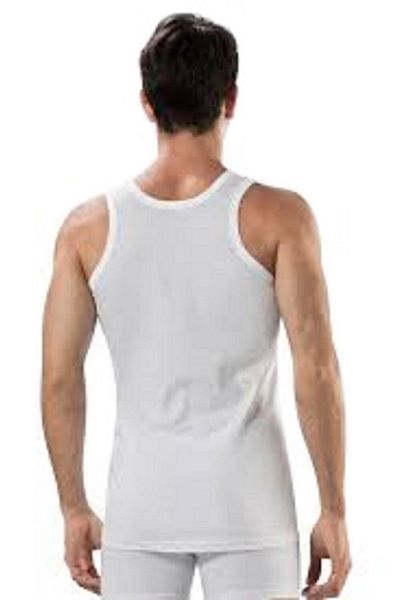 A&K ZÜMRA Men's White 100% Cotton Strappy Undershirt, Pack of 6