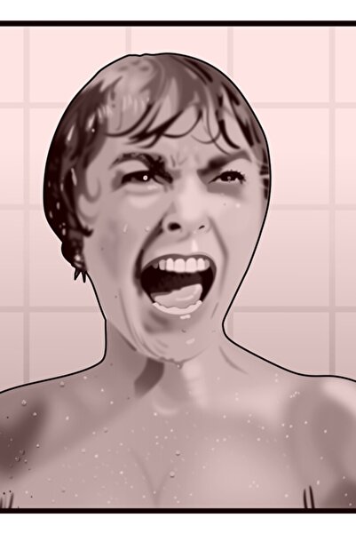 Universal Poster decorativ din lemn cu tematică Psihosisă