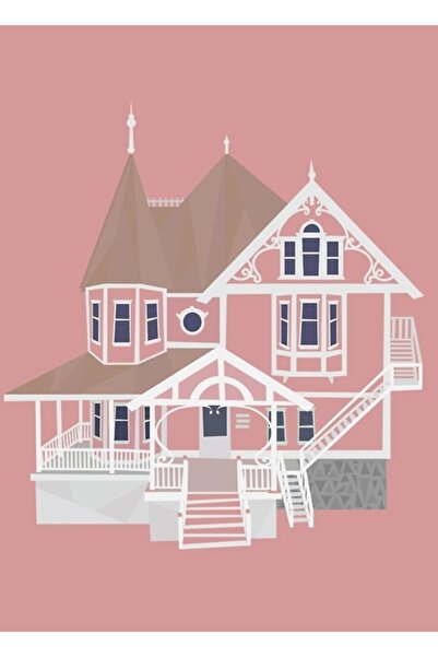 Universal Coraline Pink Palace Tablo Ahşap Poster Dekoratif
