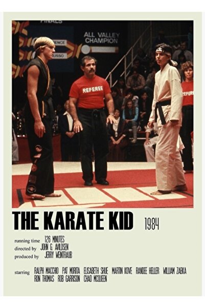 Universal The Karate Kid (1984) Εναλλακτική (5) Ξύλινη Διακοσμητική Αφίσα Τρα...