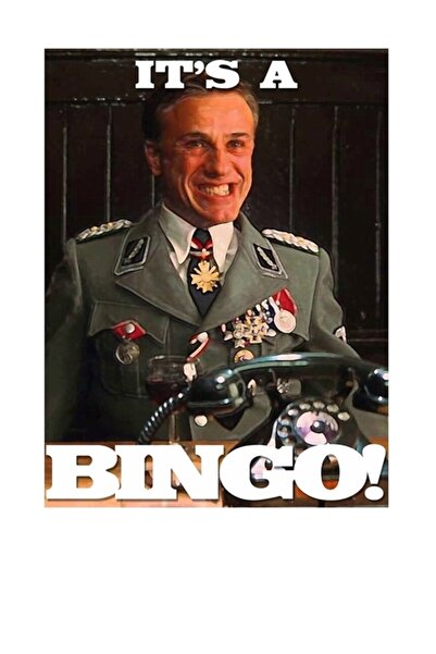 Universal Είναι ένα Μπίνγκο! Ξύλινη Διακοσμητική Αφίσα Ζωγραφικής