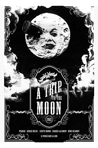 Universal Μια Ταξίδια στο Φεγγάρι Vintage Ξύλινη Διακοσμητική Αφίσα