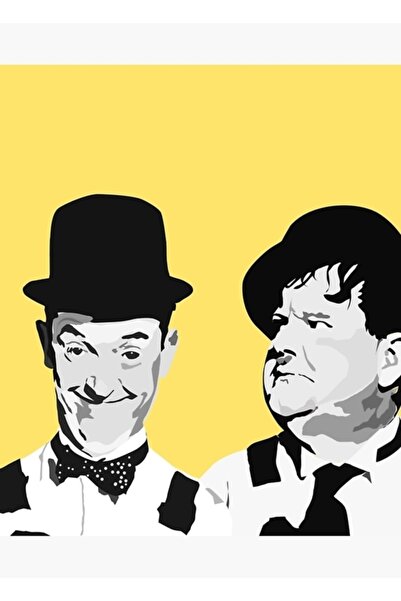 Universal Laurel & Hardy Cei mai buni prieteni Tablou Poster din lemn Decorativ