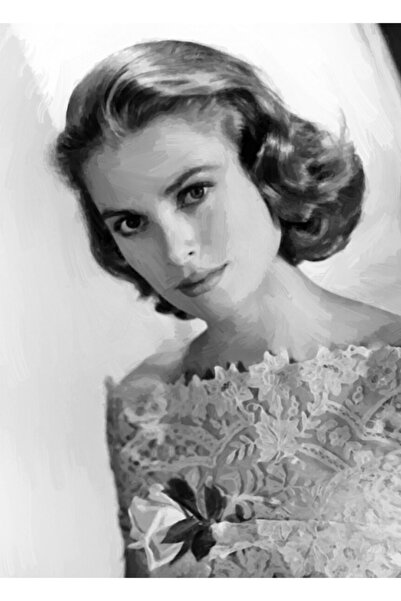 Universal Grace Kelly Oil Painting Tablo Ahşap Poster Dekoratif