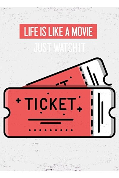 Universal Život je kao film, samo ga gledaj - drveni ukrasni poster