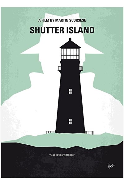 Universal No513- Poster decorativ din lemn cu tablou Shutter Island