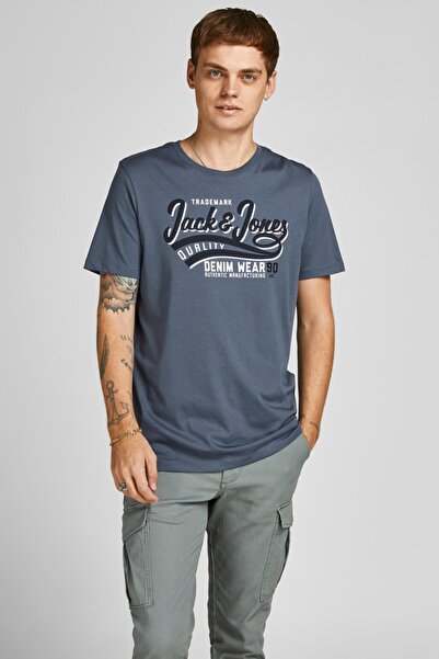 Jack & Jones Tricou Essentials Jjelogo Cotton Slim Fit Tricou bărbați 12199474