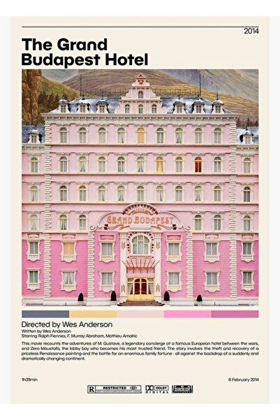 Universal The Grand Budapest Hotel | Wes Anderson , Tablo Ahşap Poster Dekoratif