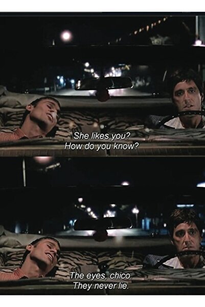 Universal The Eyes, Chico. They Never Lie. Tablo Ahşap Poster Dekoratif