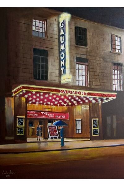 Universal Cinema Gaumont Aberdeen Pictură în ulei Tablou Poster din lemn Deco...