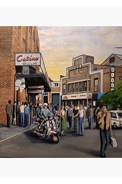 Universal Poster decorativ din lemn cu tematică Wigan Casino și Cinema ABC