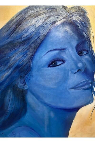 Universal Poster decorativ din lemn Sandra Bullock Blue Tablo