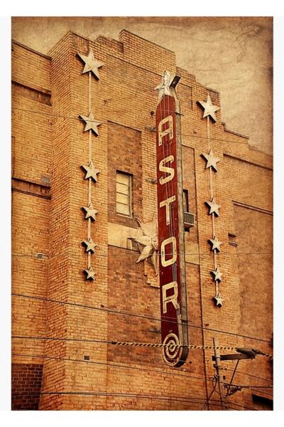 Universal Poster decorativ din lemn Astor Theatre