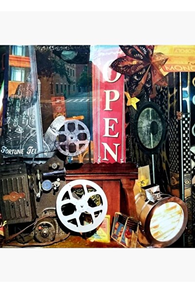 Universal Poster decorativ din lemn Open Cinema Tablo