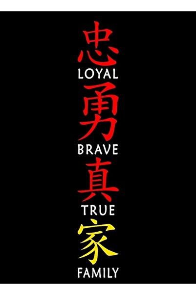 Universal Πιστός, Γενναίος, Αληθινός, Οικογενειακός, Ξύλινη Διακοσμητική Αφίσ...