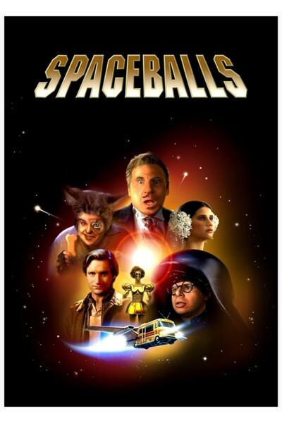 Universal Spaceballs - Poster reeditat, decorativ, din lemn