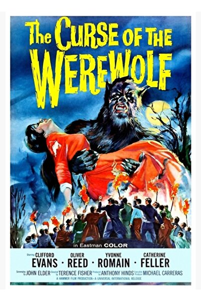 Universal Marea Blestemare a Vârcolacului (1961) Poster decorativ din lemn pi...