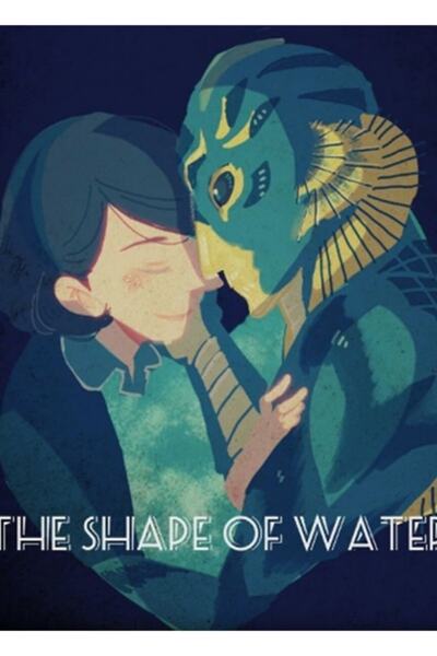 Universal Poster decorativ din lemn The Shape Of Water