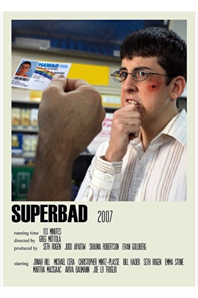 Universal Poster decorativ din lemn Superbad Alternative (3)