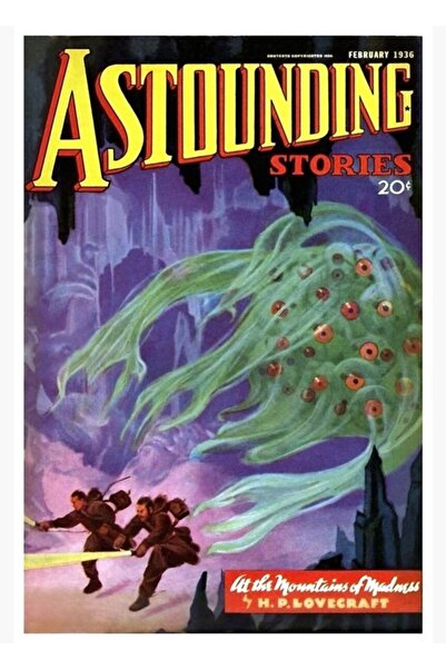 Universal Εκπληκτικές Ιστορίες (Φεβρουάριος, 1936) Ξύλινη Διακοσμητική Αφίσα ...