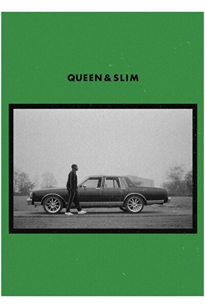 Universal Poster decorativ din lemn Queen & Slim, verde