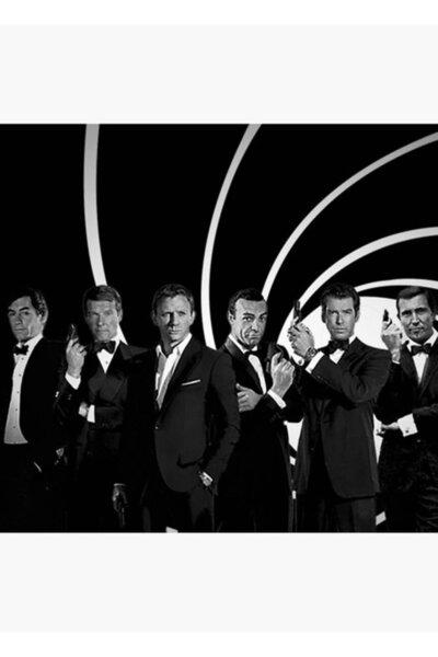 Universal Portret James Bond Tablou Poster din lemn Decorativ