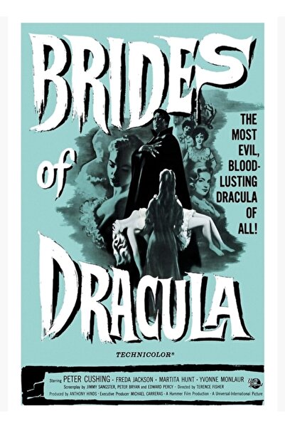 Universal Νύφες του Δράκουλα (1960) Ξύλινη Διακοσμητική Αφίσα Τέχνης