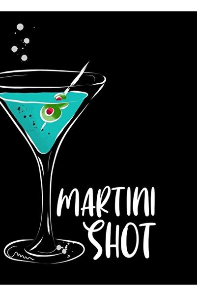 Universal Διακοσμητική Ξύλινη Αφίσα Τραπεζιού Μαρτίνι Σοτ