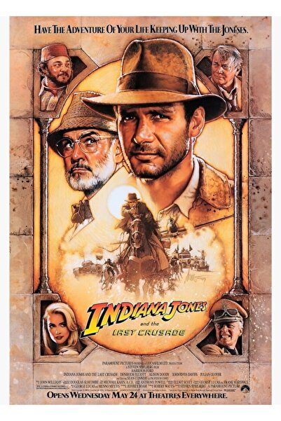 Universal Indijana Džons i poslednji krstaški pohod, drveni poster za dekoraciju